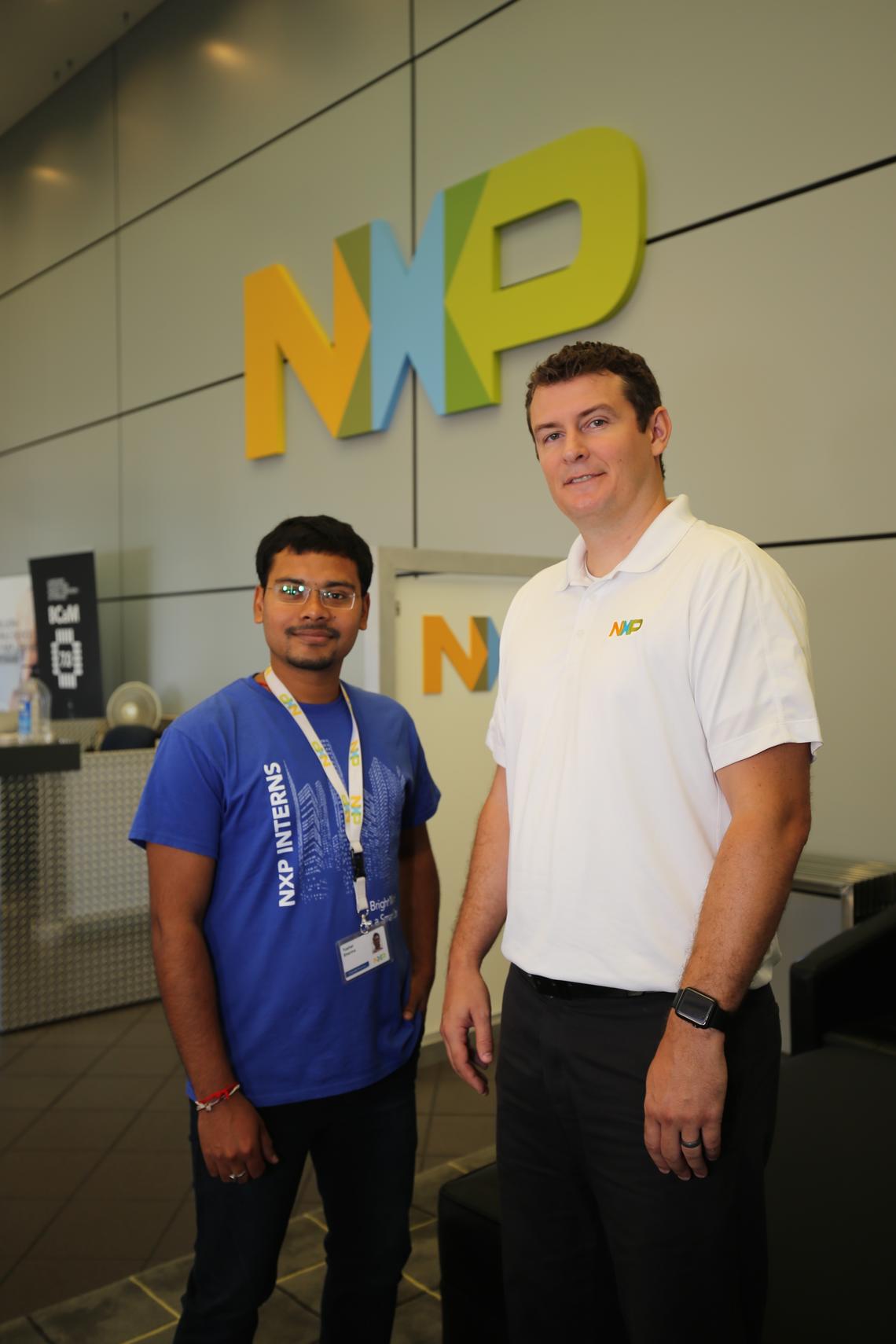 Tushar Sharma is participating in a Transformative Talent Internship at NXP Semiconductors to further develop his skills and understand the versatility of his graduate degree. His manager, Damon Holmes, advanced design technology manager at NXP Semiconductors, is a University of Calgary alumnus.