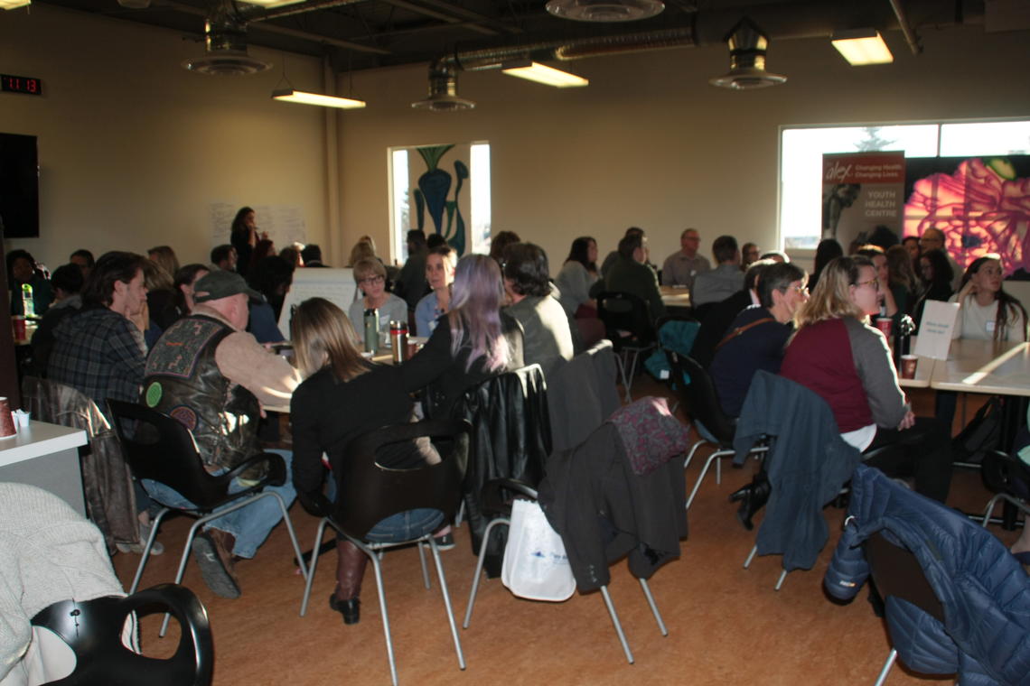 The town hall was put on for the Calgary Allied Mobile Palliative Program (CAMPP), a small team of health professionals who deliver dignified, end-of-life care to vulnerable populations. 