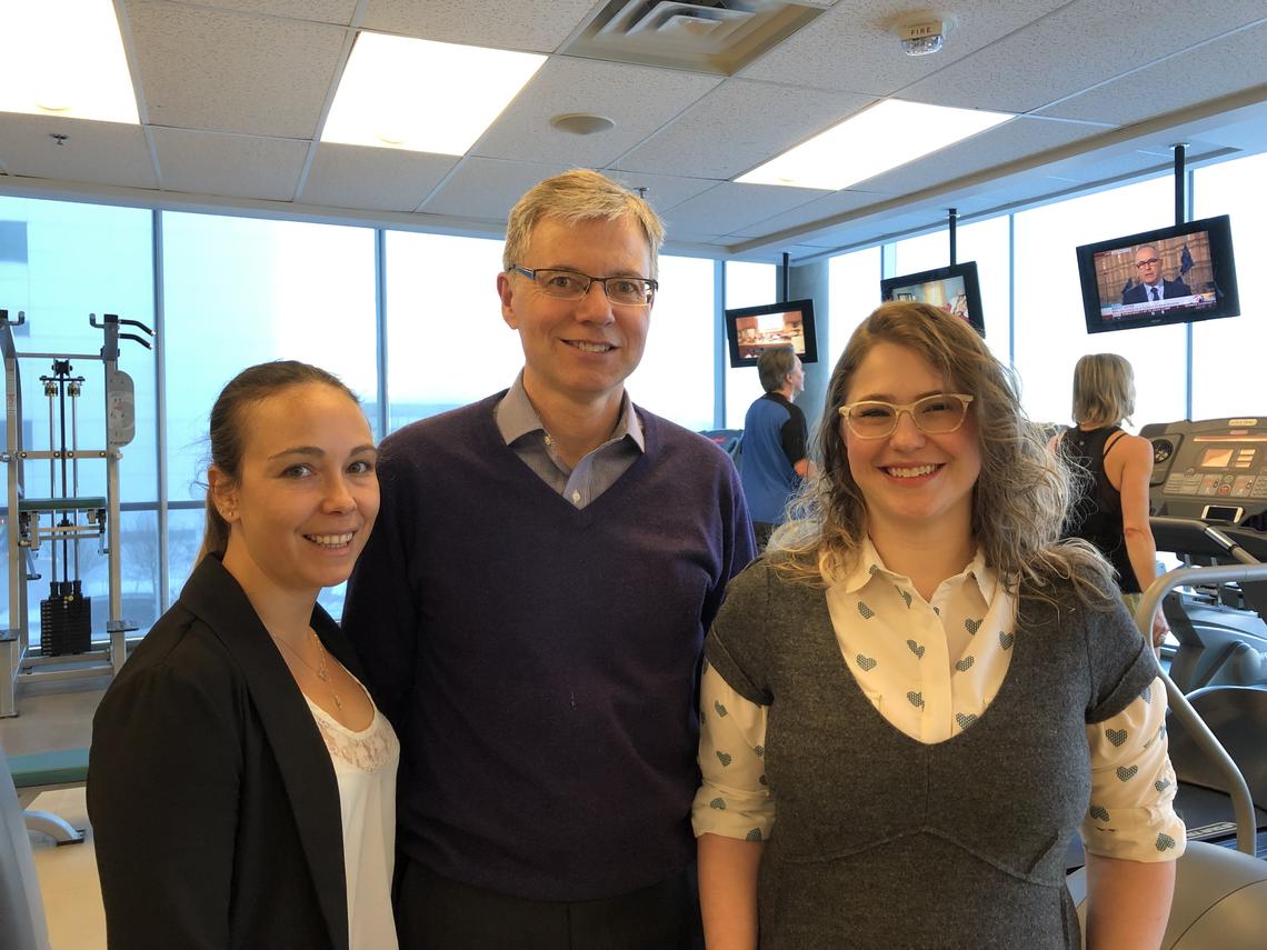 (L-R) Dr. Veronica Guadagni, PhD, Dr. Marc Poulin, PhD, and Dr. Lauren Drogos, PhD, members of the study team.