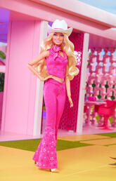 2023 Barbie The Movie Doll Pink Western Outfit.