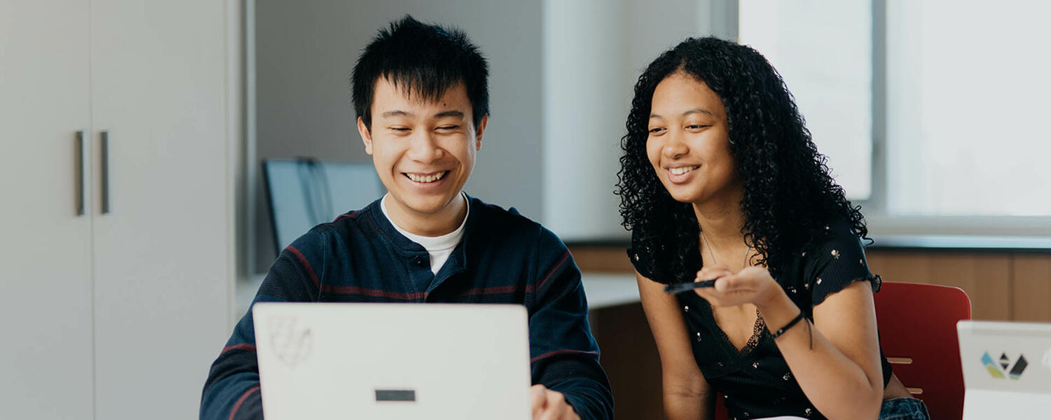 2nd year Geomatics Engineering students working together