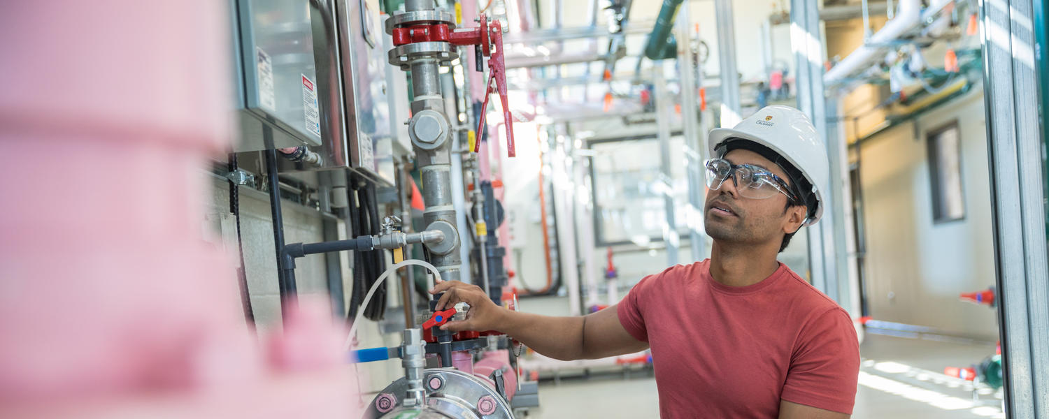 Student in the field