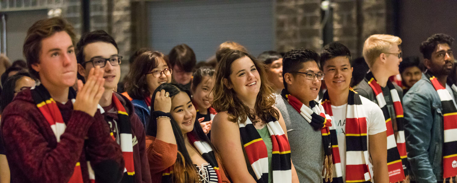 Students at orientation