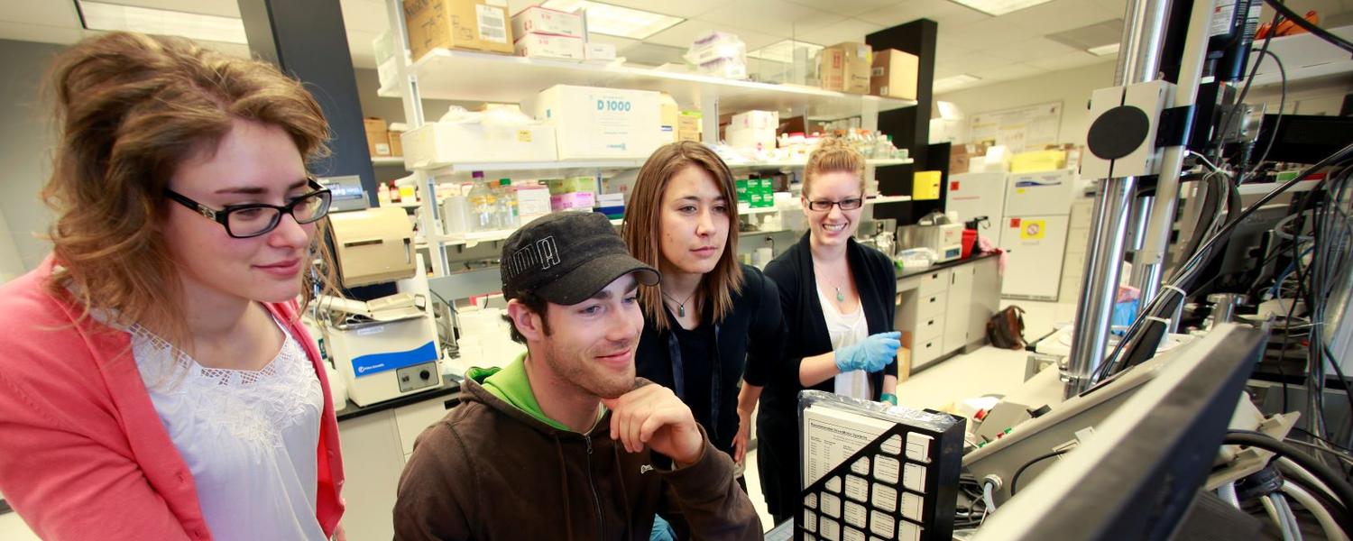 Schulich ECE students in a lab