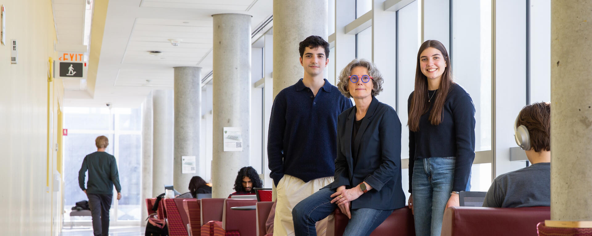 Dr. Marjan Eggermont with students