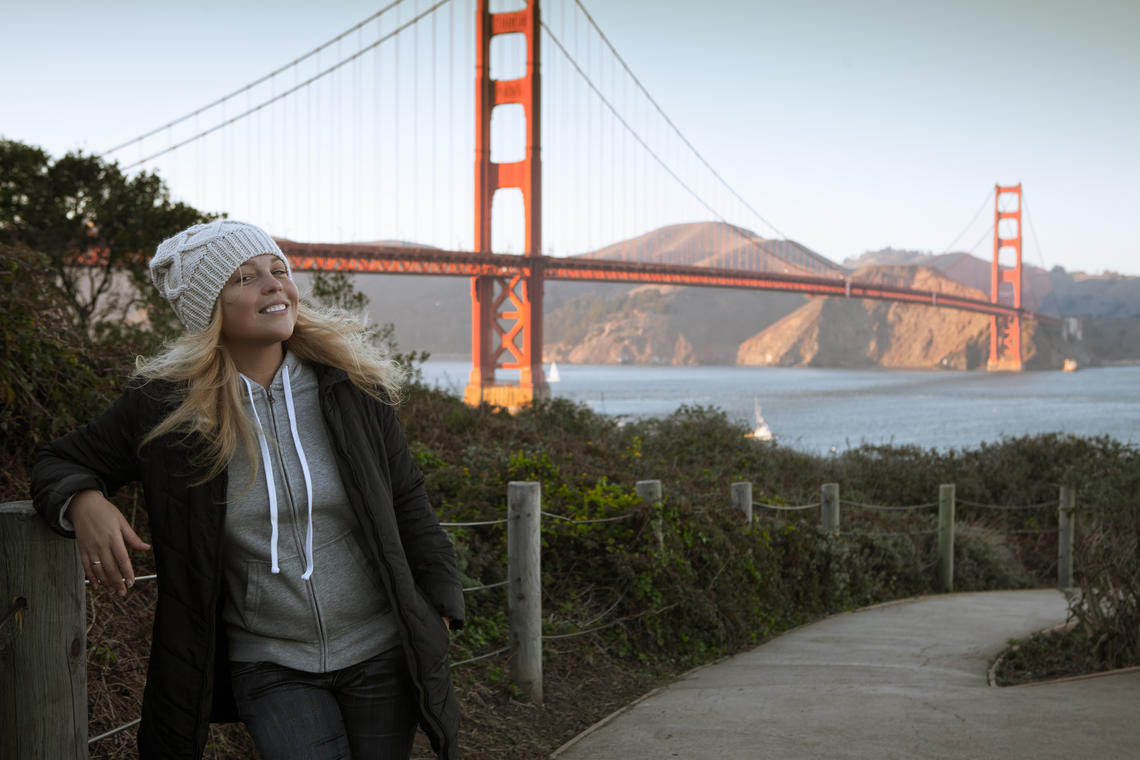 Visiting the Golden Gate Bridge in San Francisco, California
