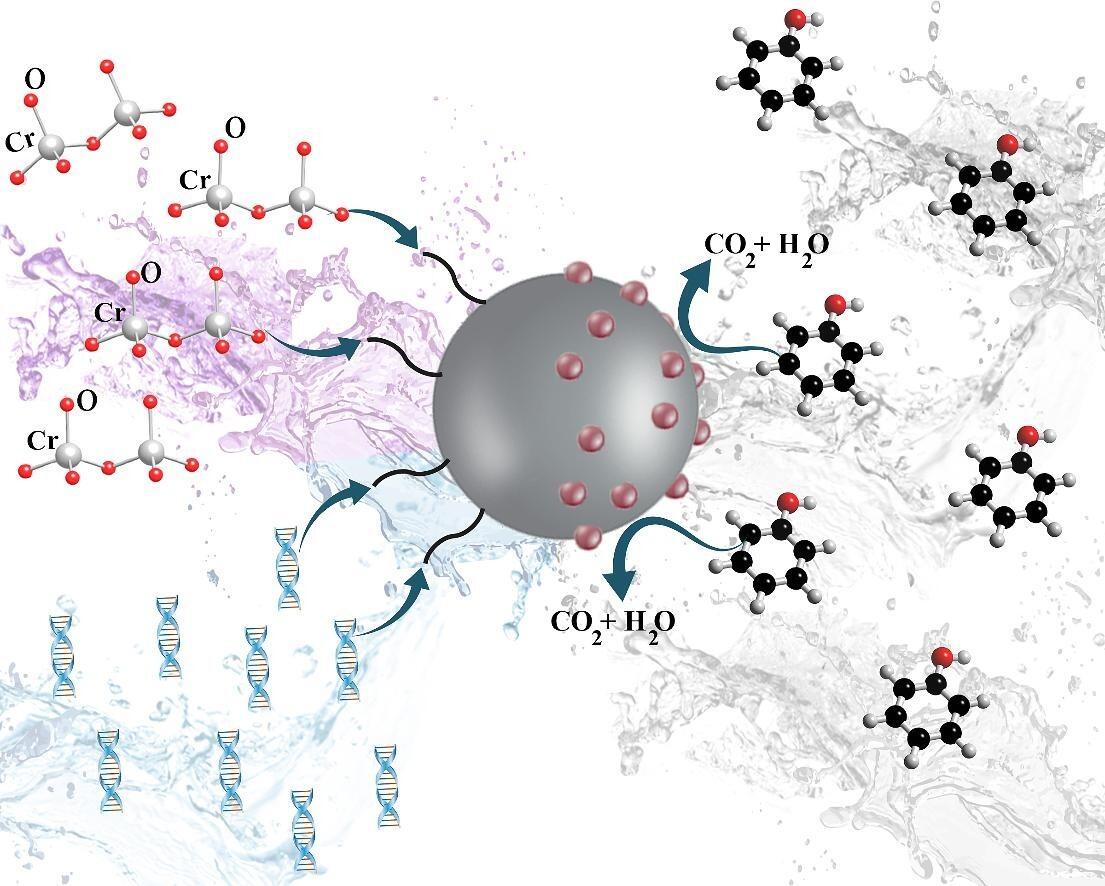 A novel synthesis method of magnetic Janus particles for wastewater applications